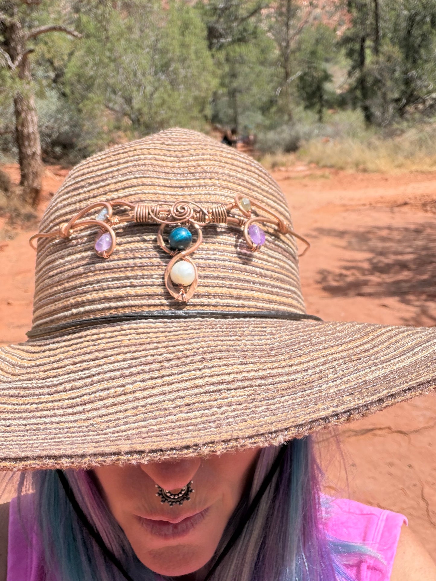 Lumerian Priestess copper crown