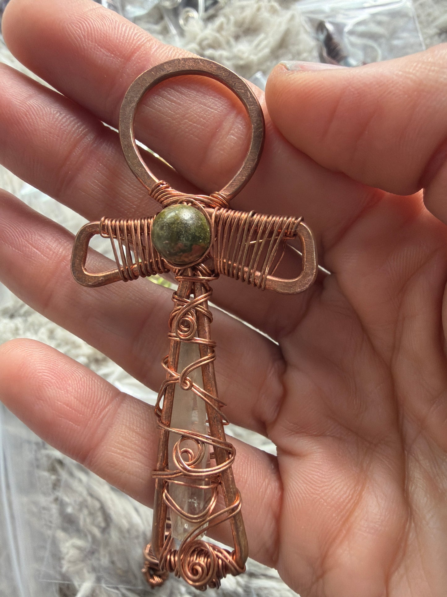Copper Egyptian Ankh pendant ￼