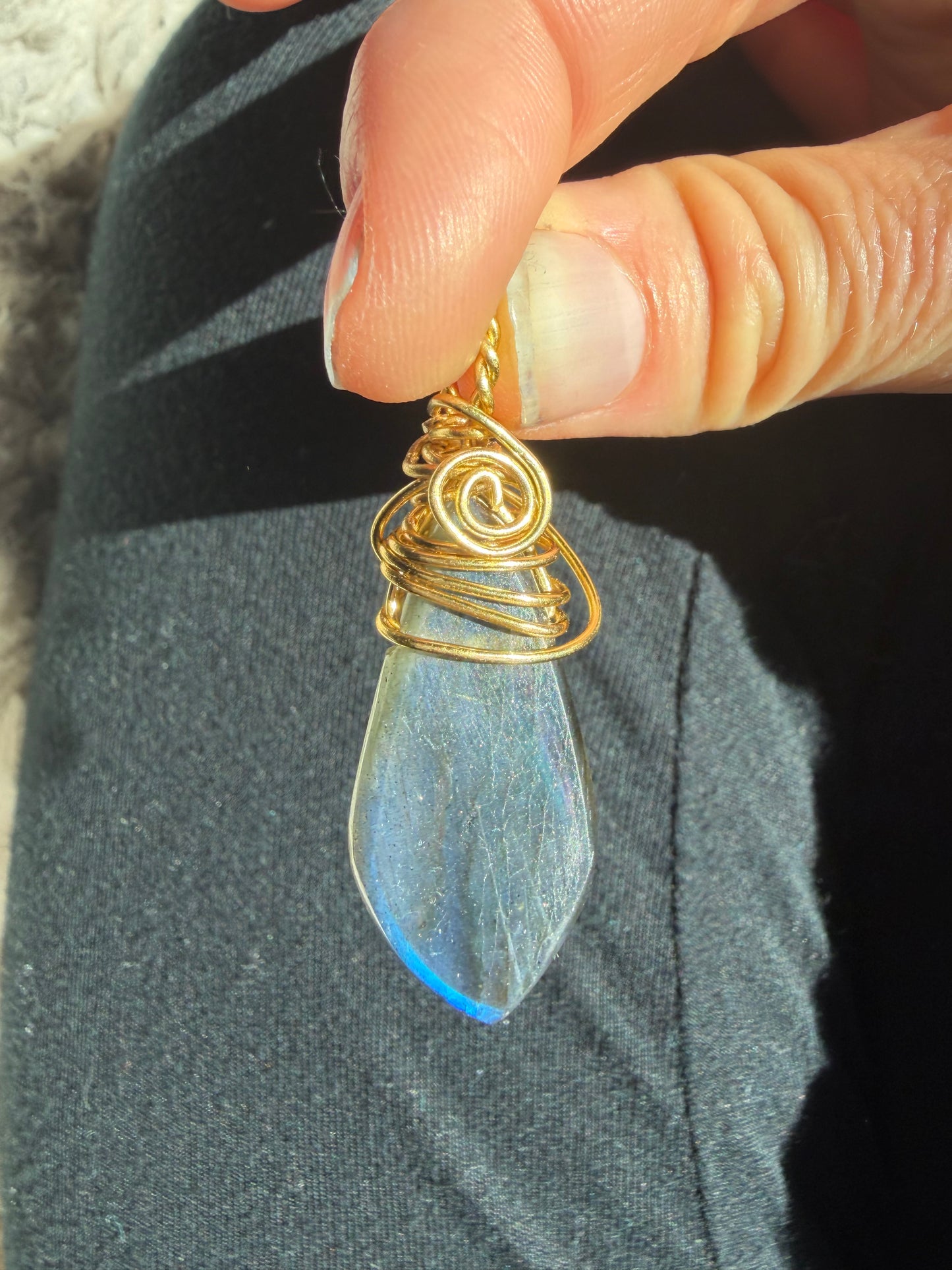 Labradorite Blue Veilwalker Amulet