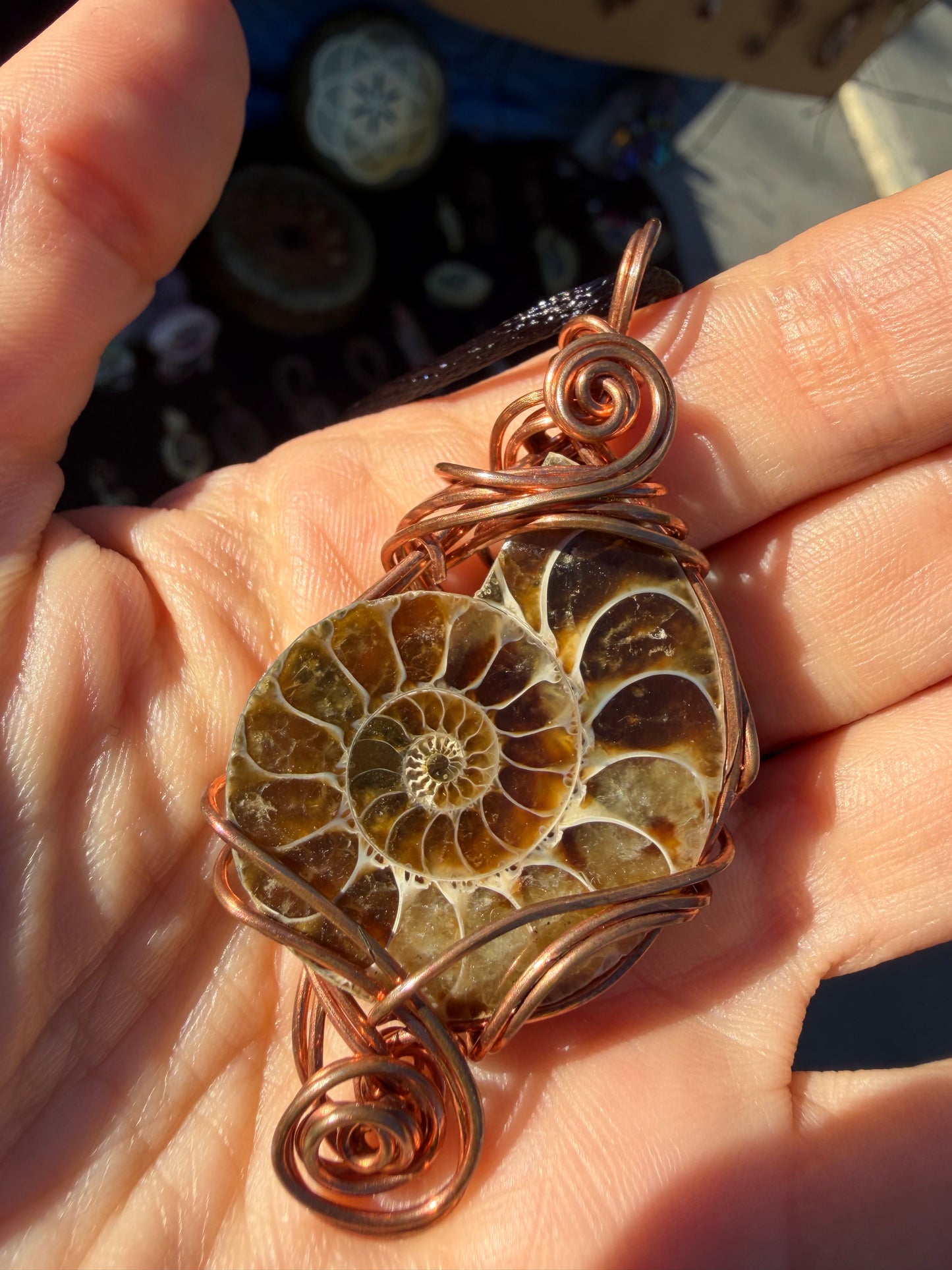 🌀 The Spiral of Life Ammonite Pendant