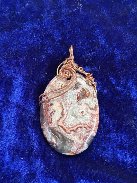 Picture Jasper pendant in copper