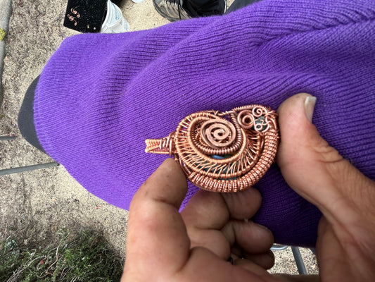 Copper spiral of eternal life
