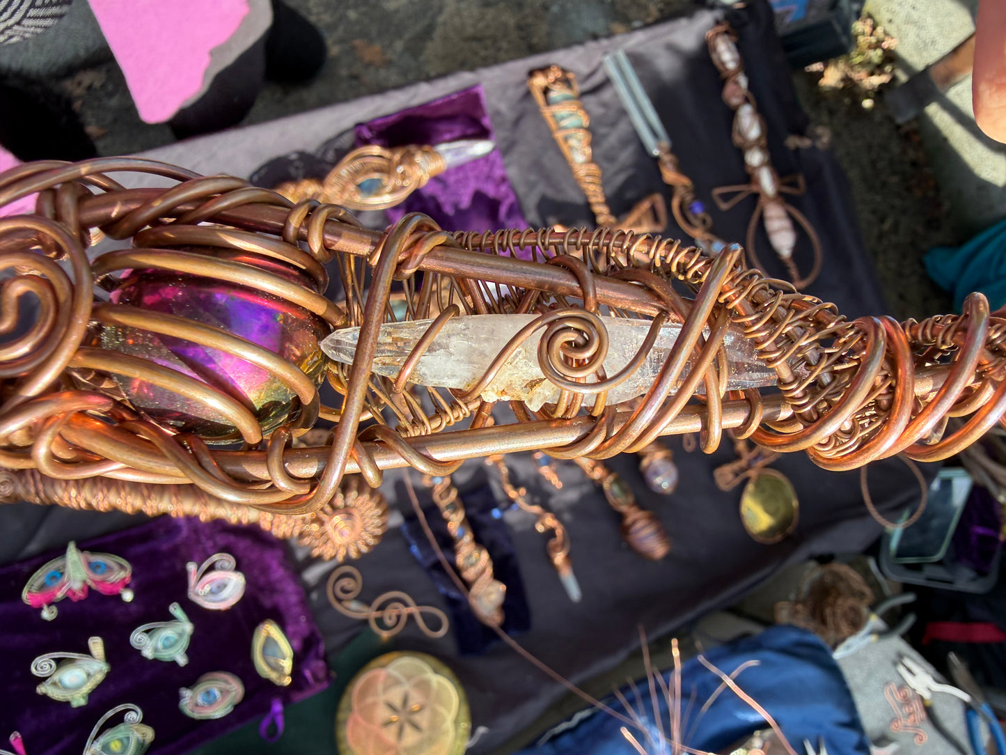 🐍 Kundalini Awakening Lemurian Crystal and gem Wand