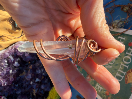 🌙✨ The Lunarian Quartz Moon-Channel Pendant