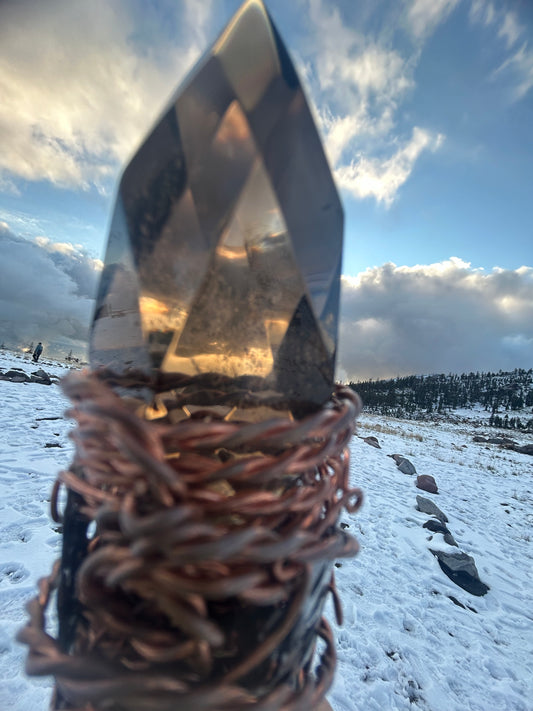 Smoky quartz magic crystal manifestation wand