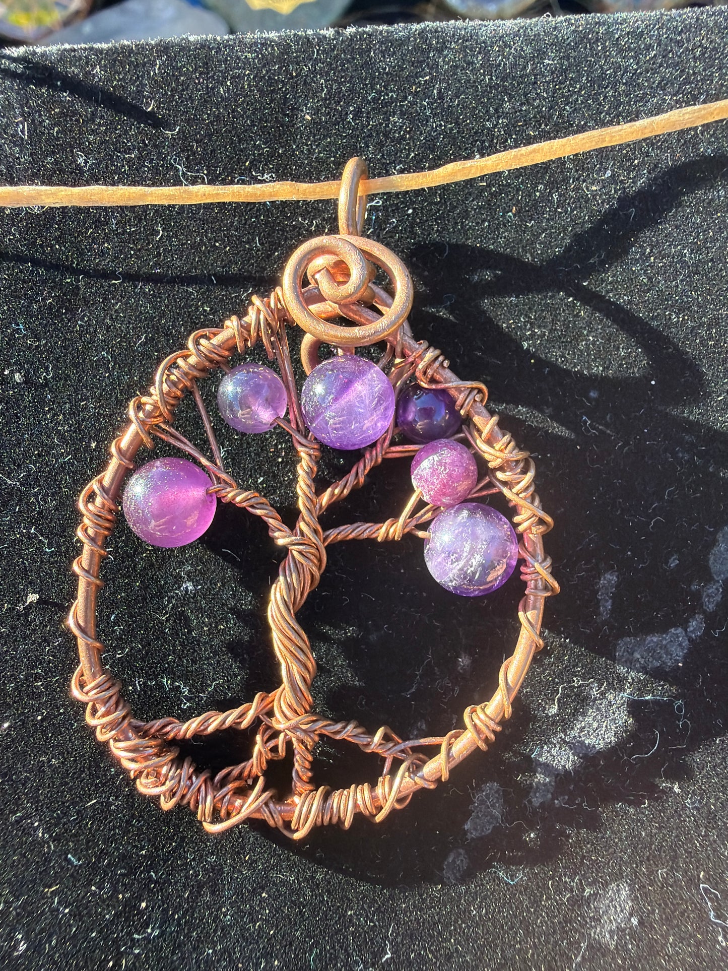 Amethyst tree pendant ￼