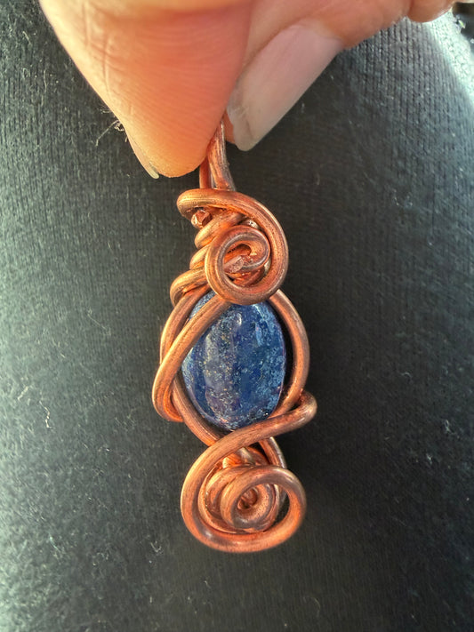 Lapis copper elegant pendant for clarity