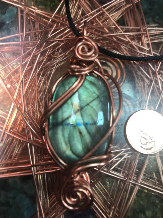 Labradorite copper necklace Bringer of Light