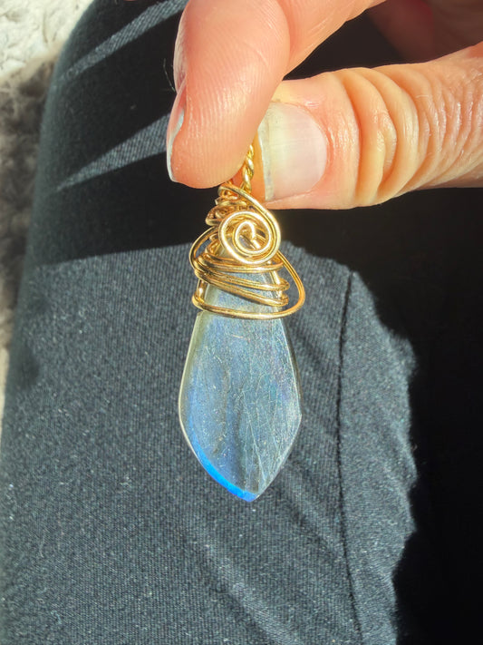 Labradorite Blue Veilwalker Amulet