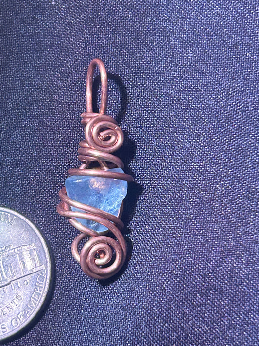 Aqua marine gem pendant