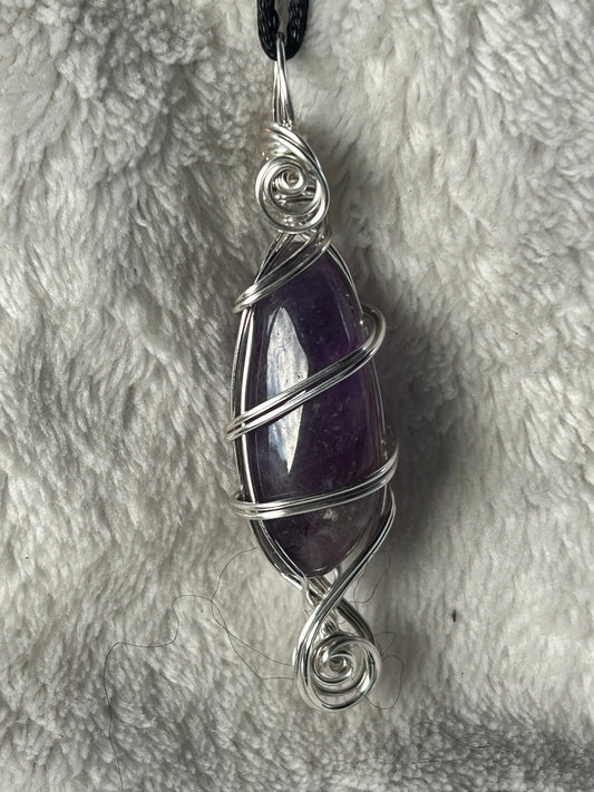 Purple magic amethyst pendant