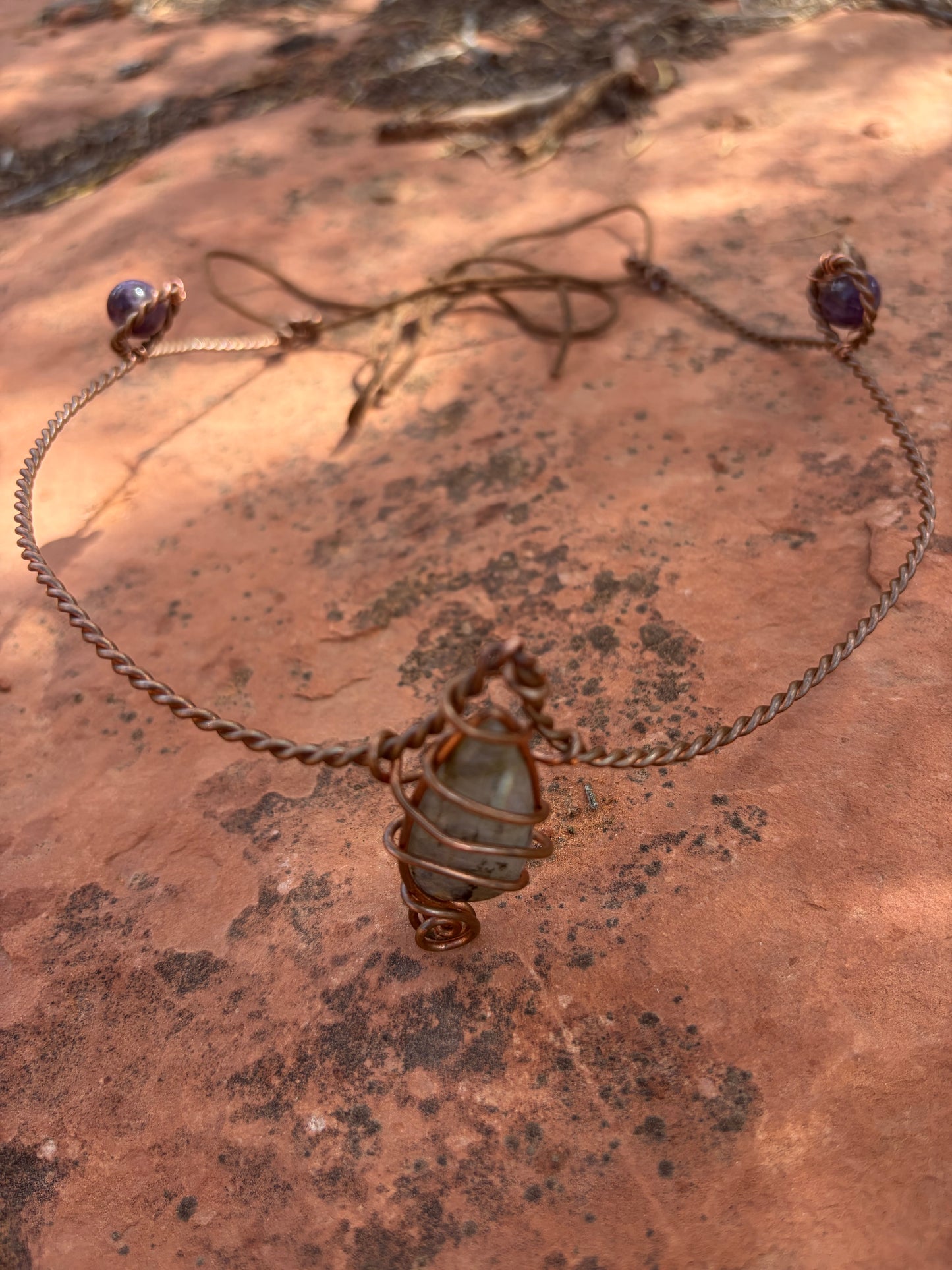Copper Cupid length labradorite crown