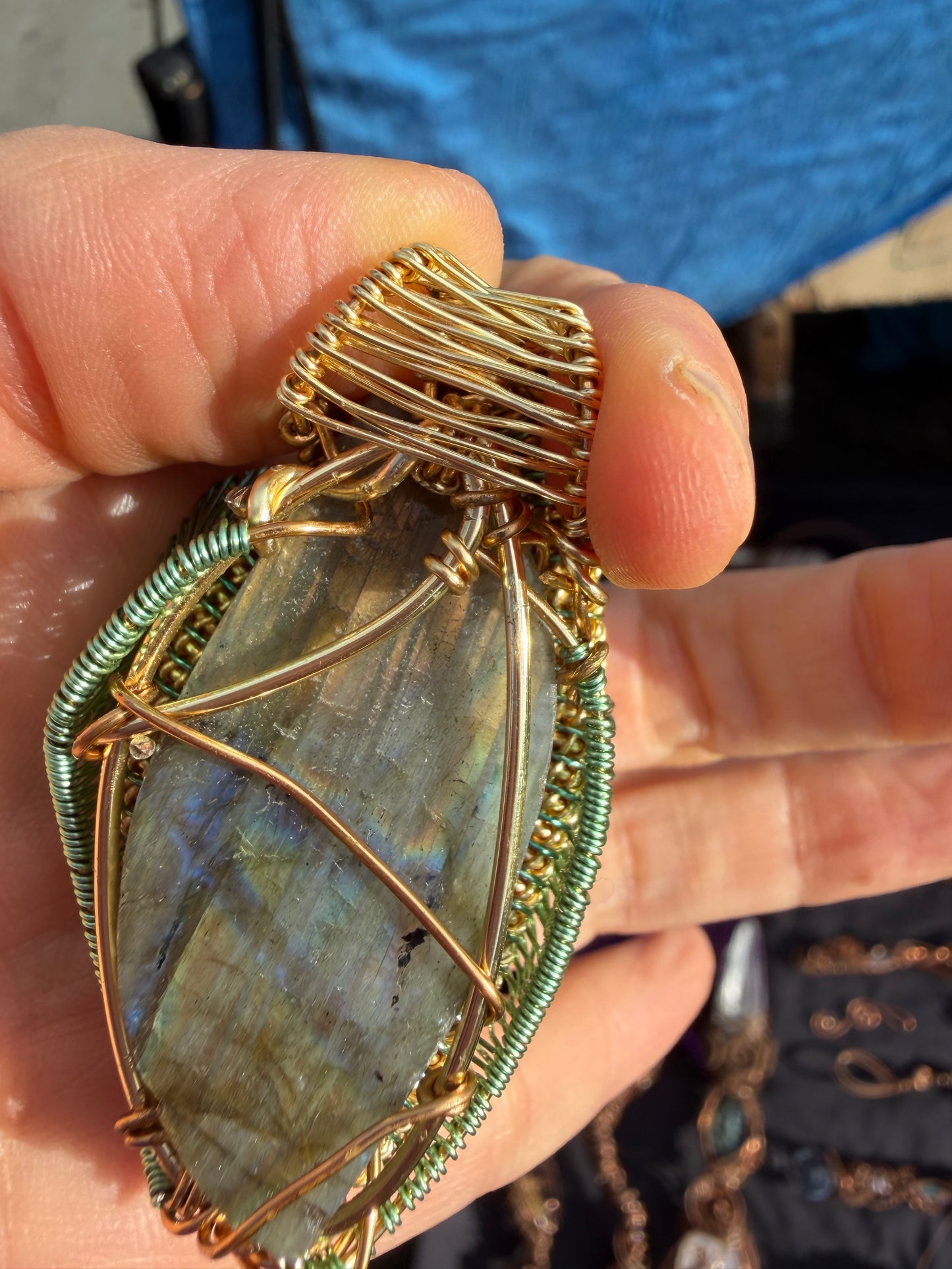Aurora of eternal life-Labradorite necklace