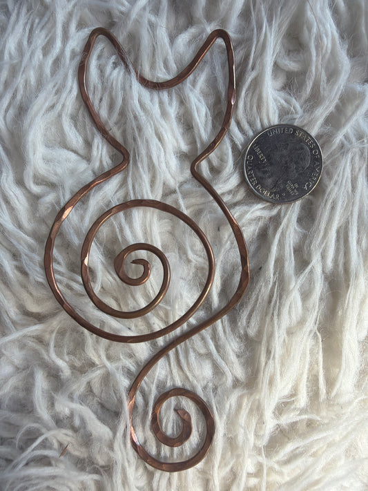 Cat lover’s multi-use copper art