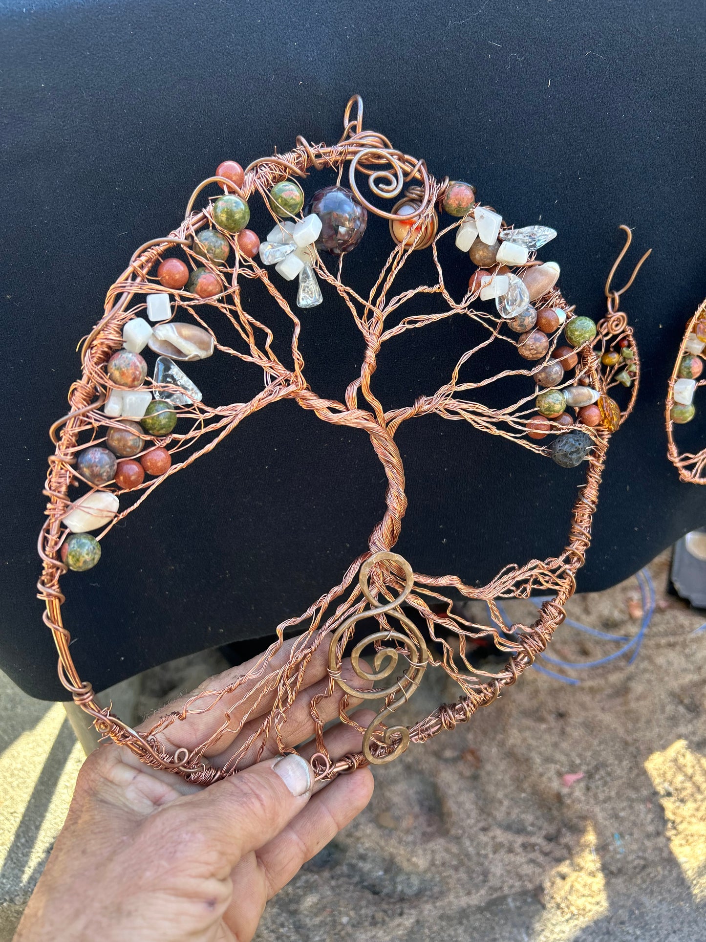 Giant crystal and gems family tree of life wall hanging ￼home decor ￼