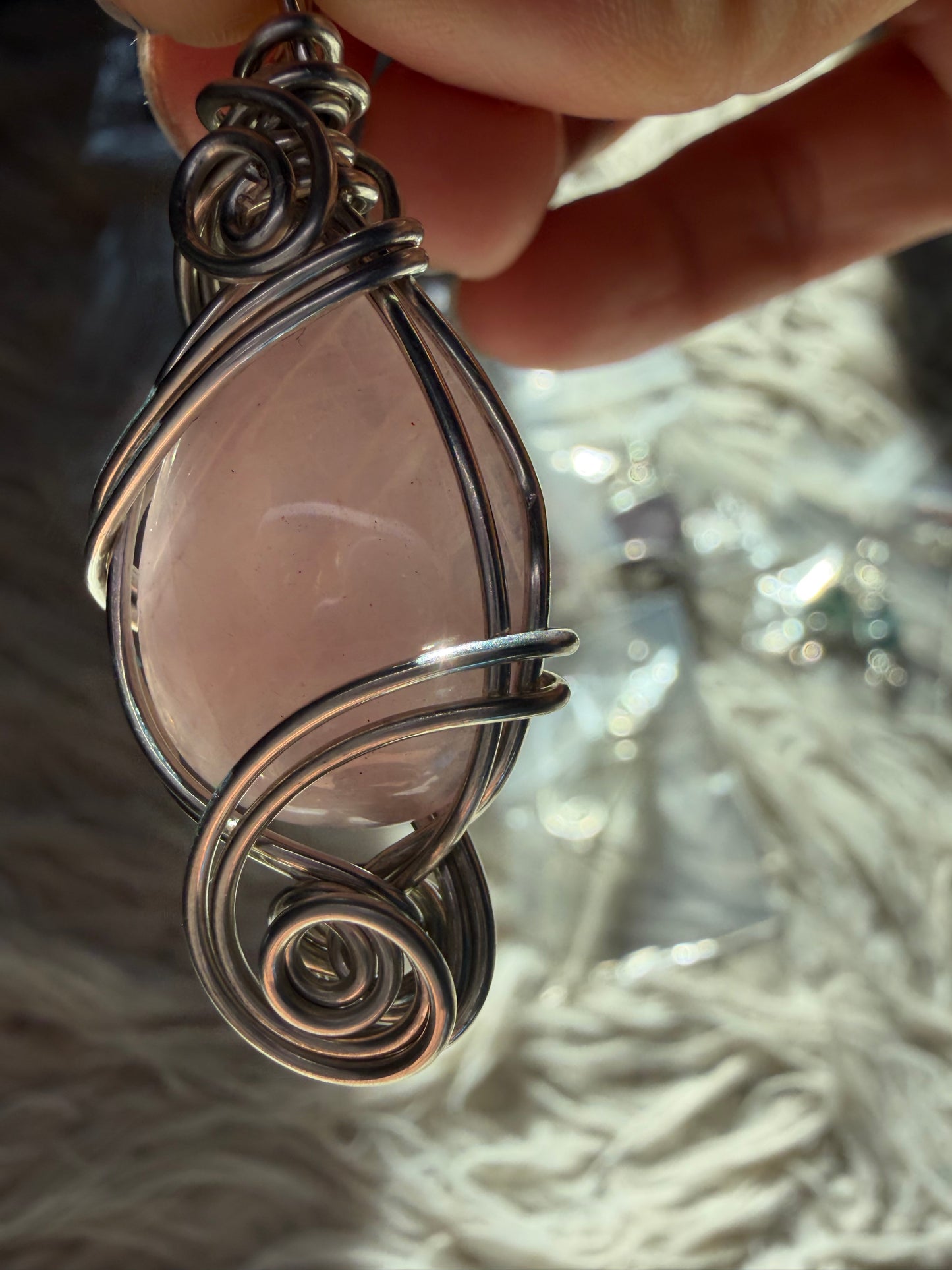 Lunar Rose Quartz Talisman