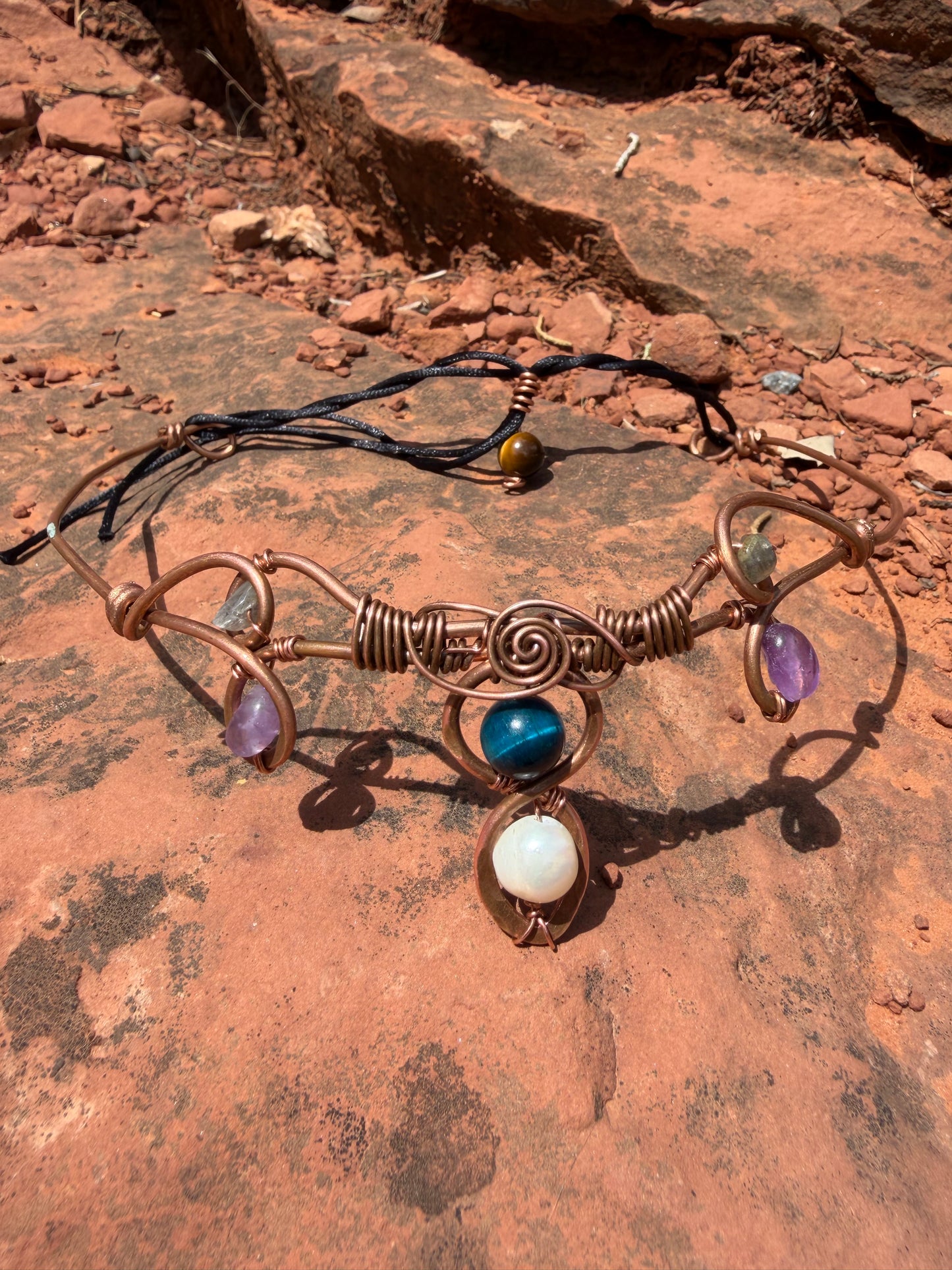Lumerian Priestess copper crown