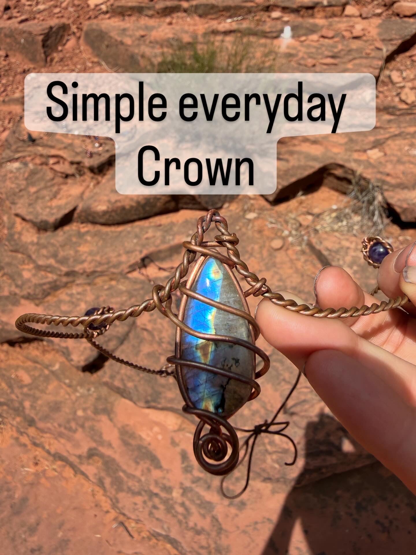 Copper Cupid length labradorite crown