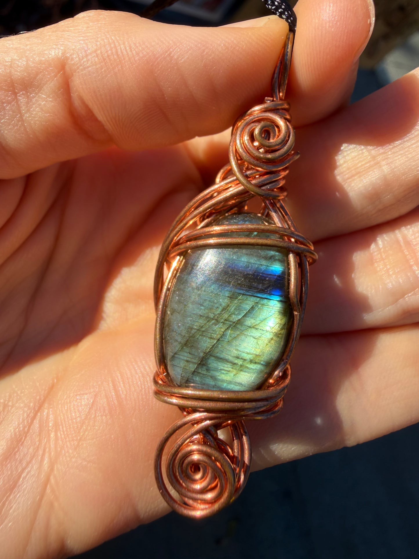 ⚡💎 The Electric Blue Awakening Labradorite Pendant