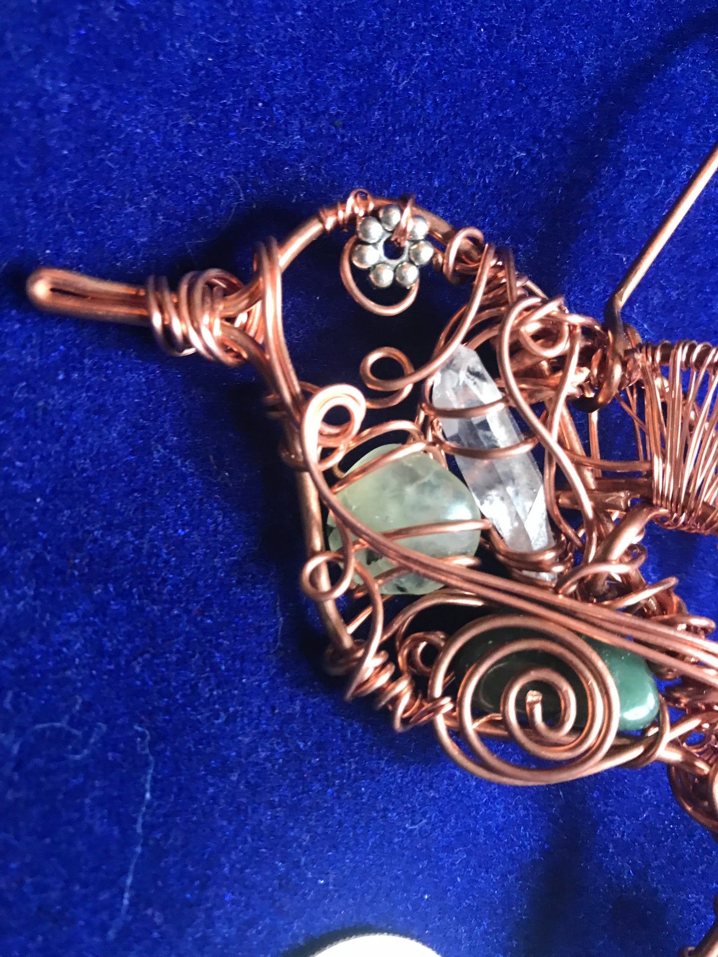 Copper gemstone bird decor & Christmas tree ornament