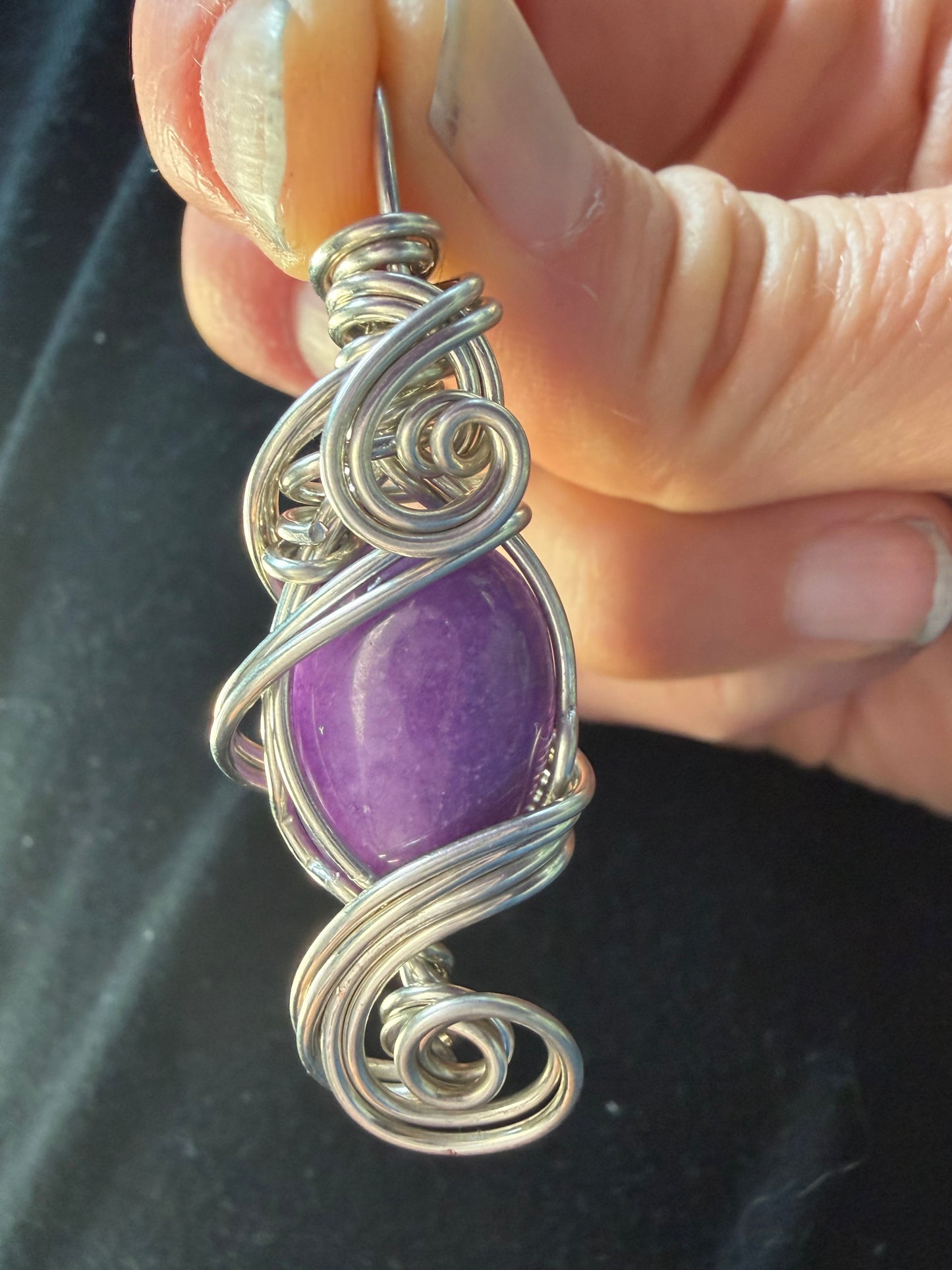 Sugilite Spiral of Serenity Pendant