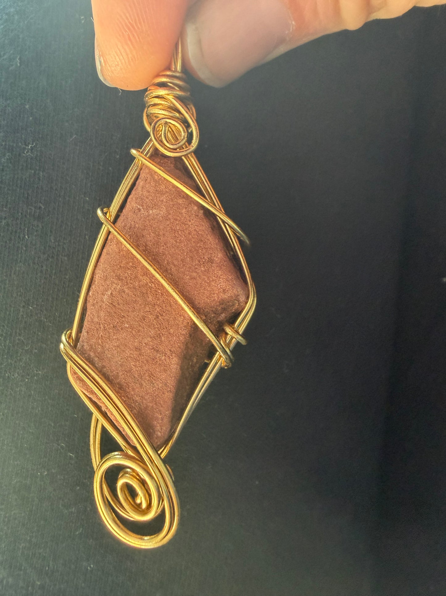 Sedona Red Rock Portal Pendant in brass