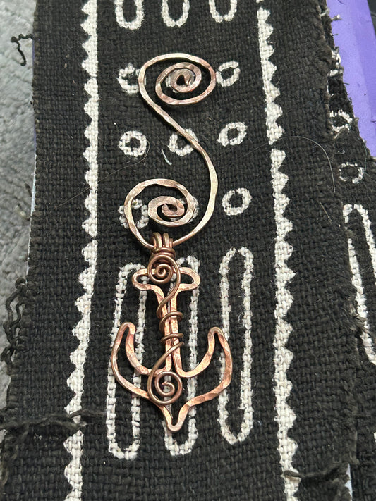 Copper anchor home decor