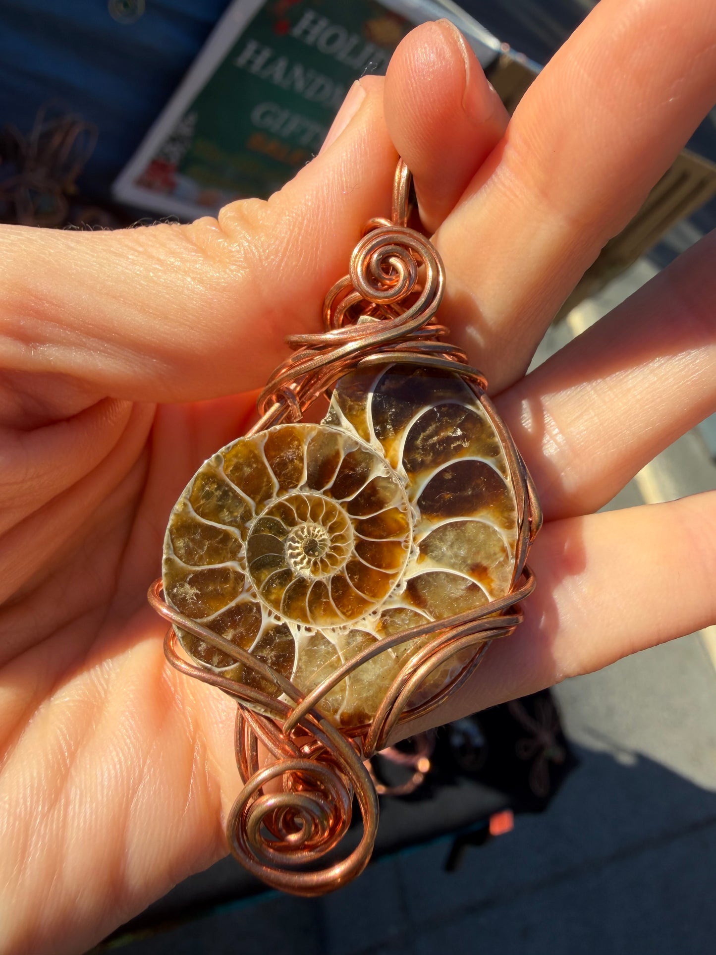 🌀 The Spiral of Life Ammonite Pendant