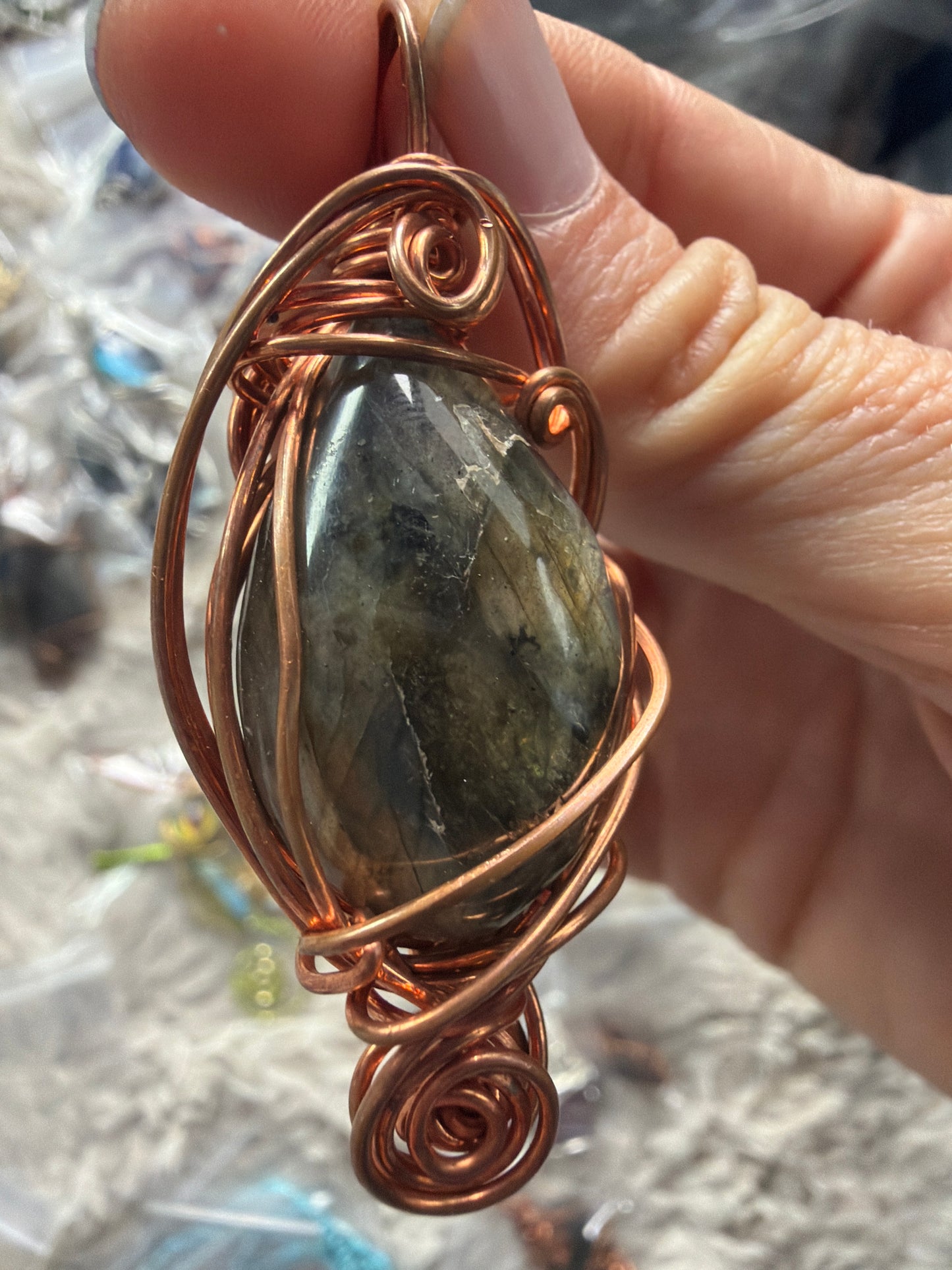 Labradorite copper necklace Bringer of Light