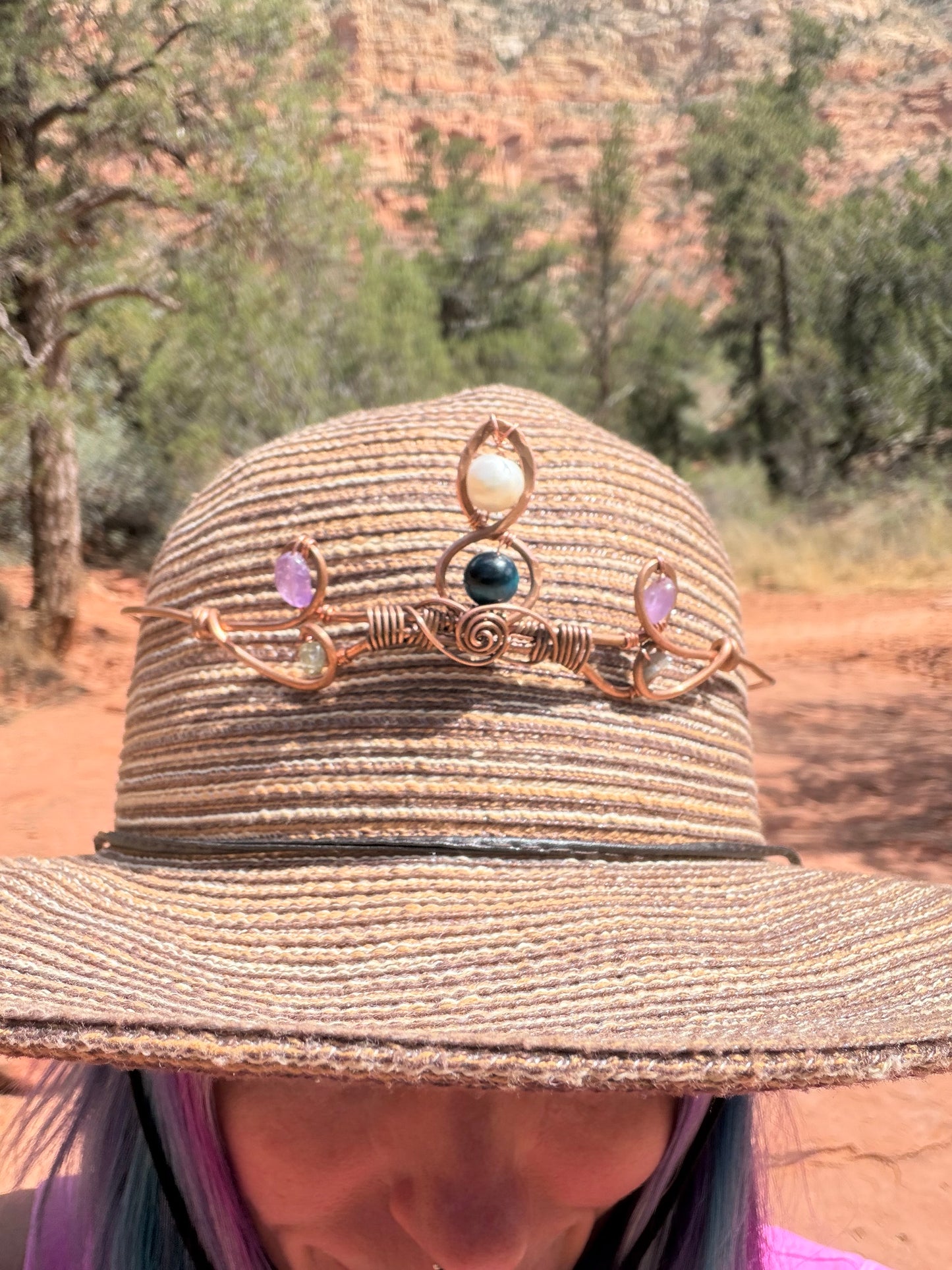 Lumerian Priestess copper crown