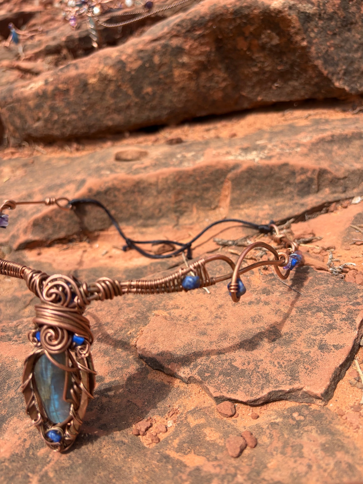 Labradorite copper crown