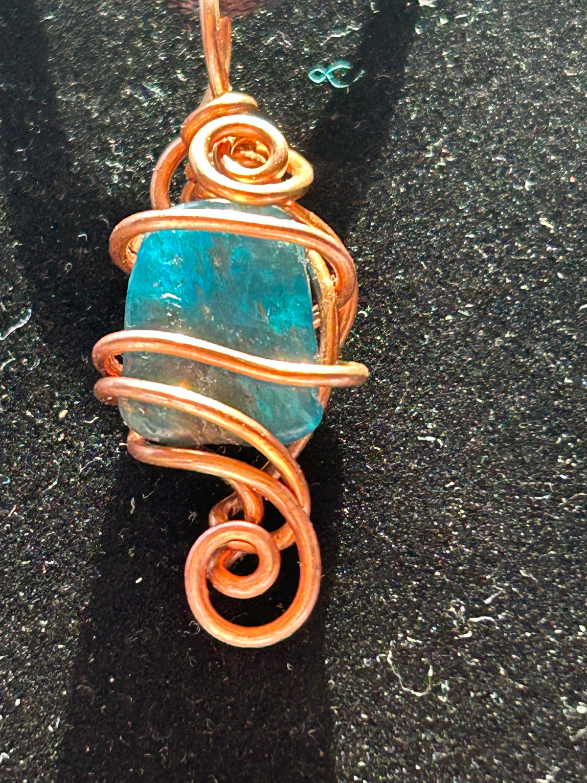 Blue, appetite, gemstone necklace pendant
