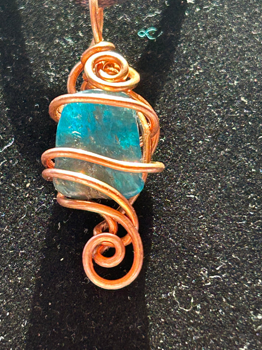 Blue, appetite, gemstone necklace pendant