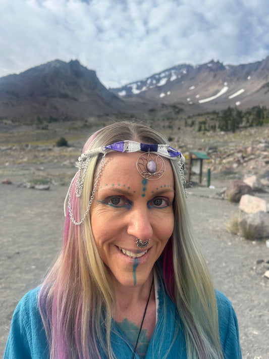 Goddess lotus tiara headpiece
