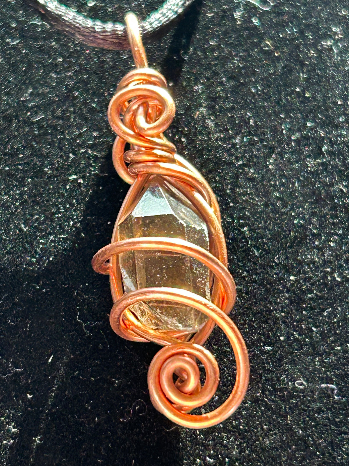 Quartz crystal necklace, pendant to magnify and amplify your good energy