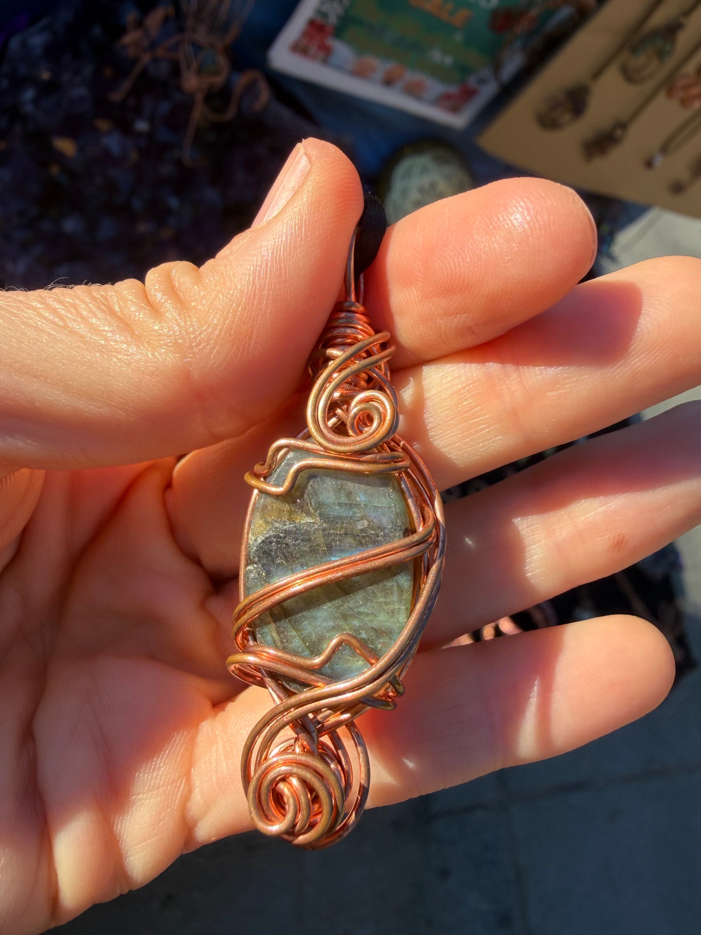 ⚡💎 The Electric Blue Awakening Labradorite Pendant
