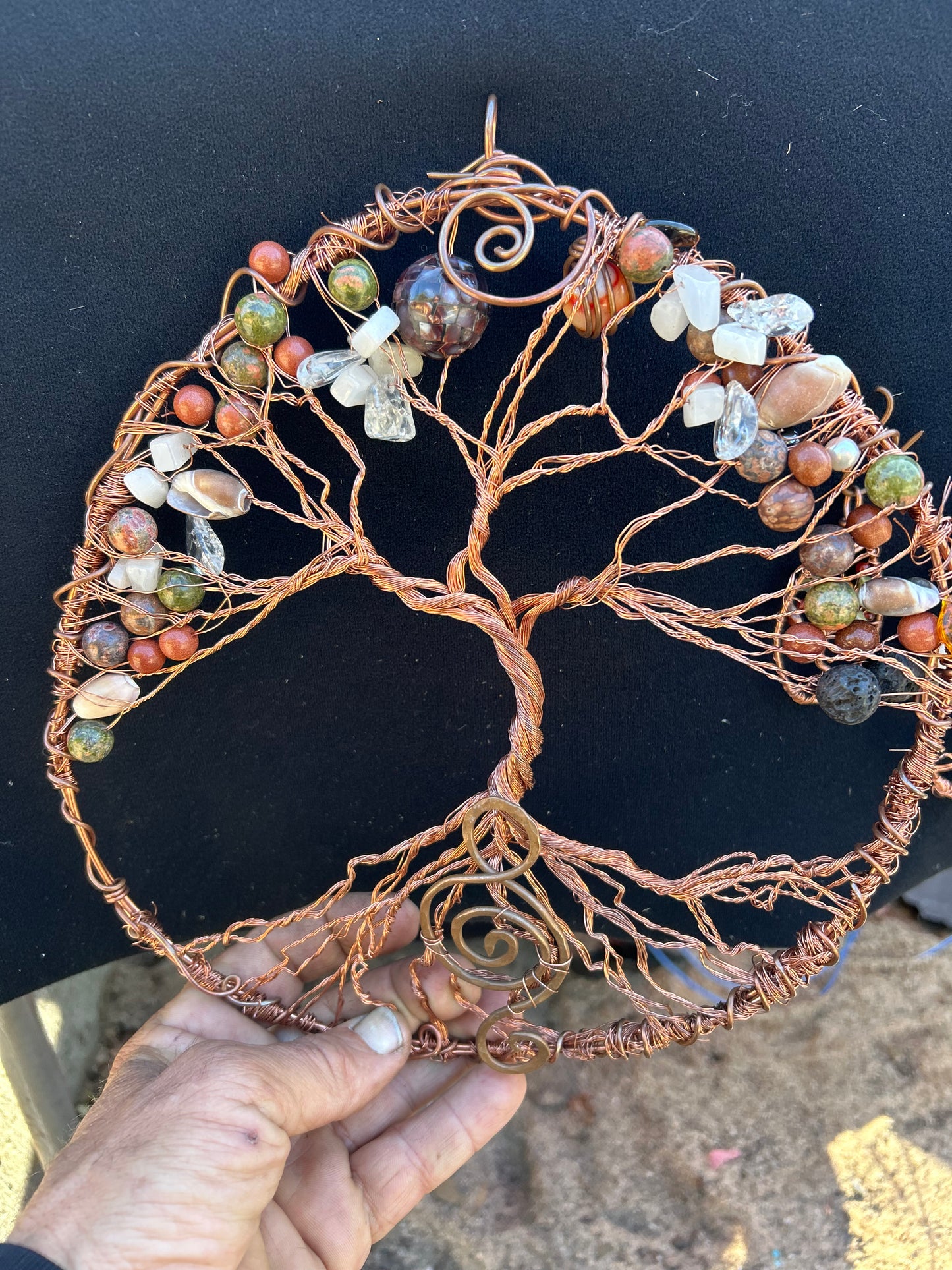 Giant crystal and gems family tree of life wall hanging ￼home decor ￼