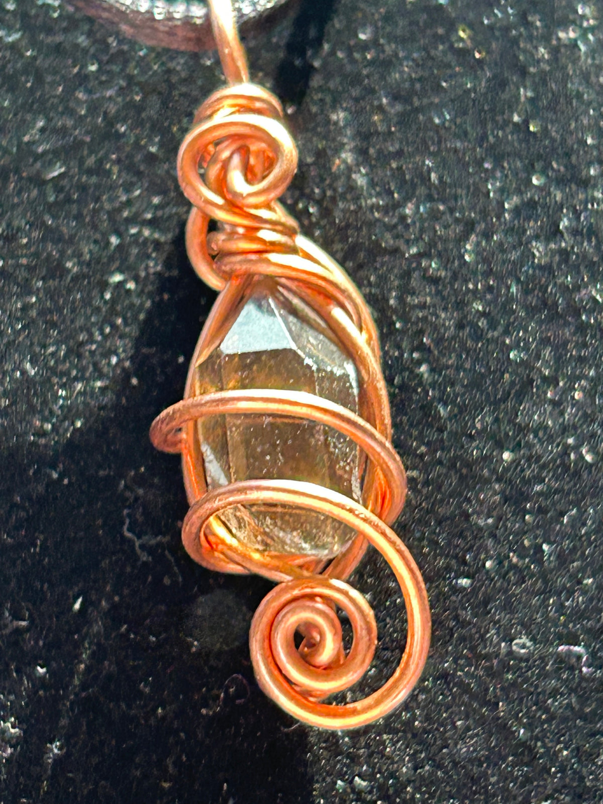 Quartz crystal necklace, pendant to magnify and amplify your good energy