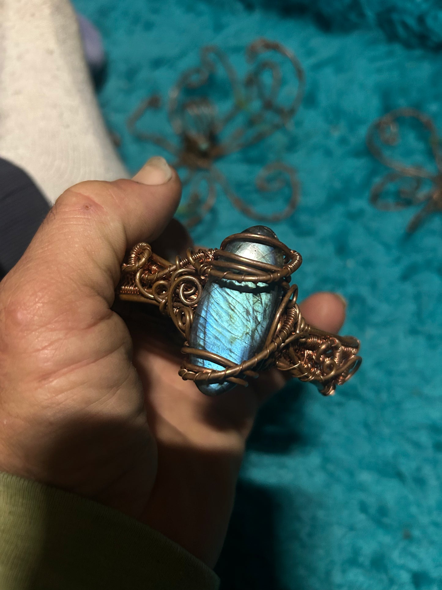 Labradorite copper healing assist bracelet ￼