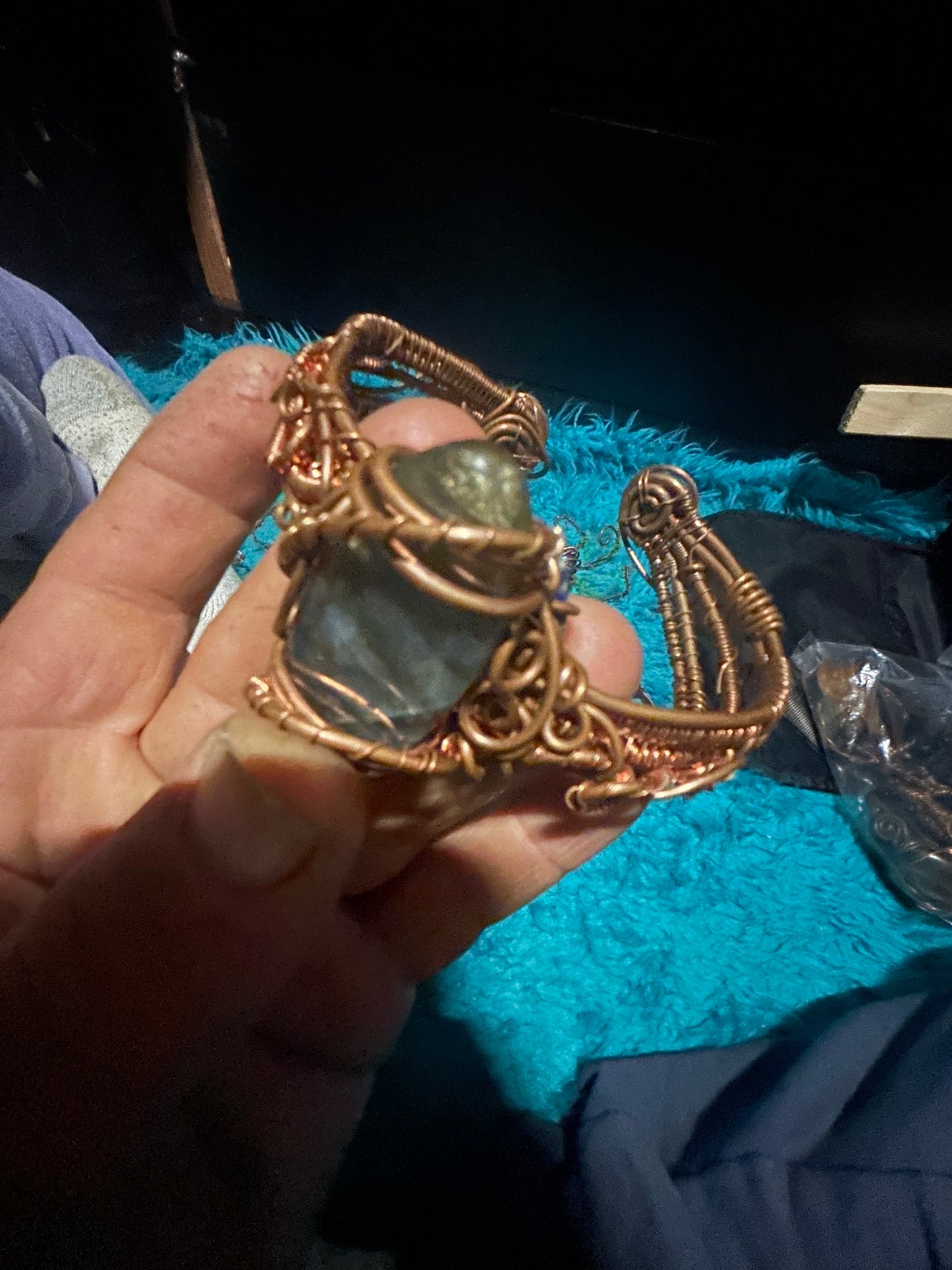 Labradorite copper healing assist bracelet ￼