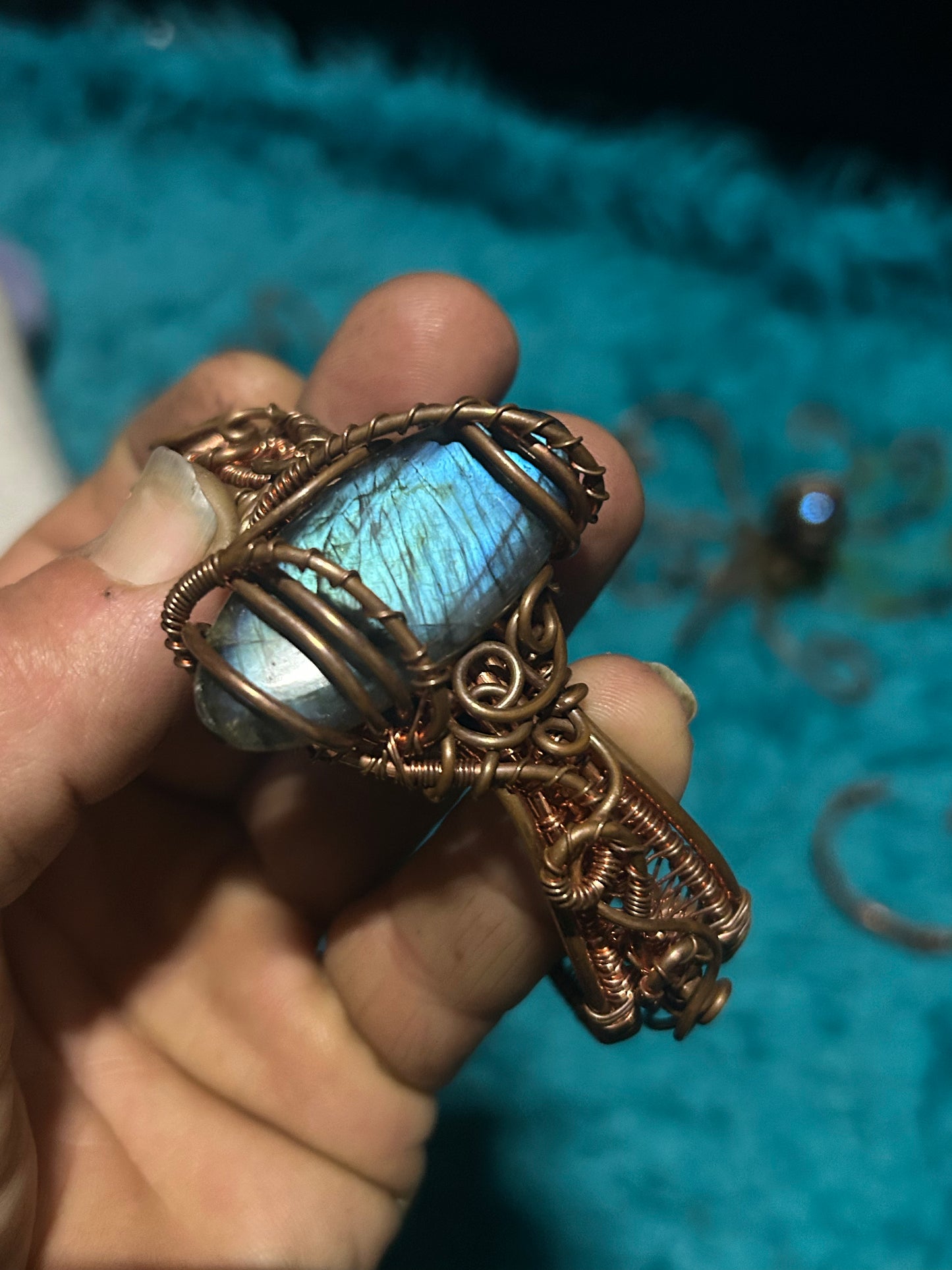 Labradorite copper healing assist bracelet ￼