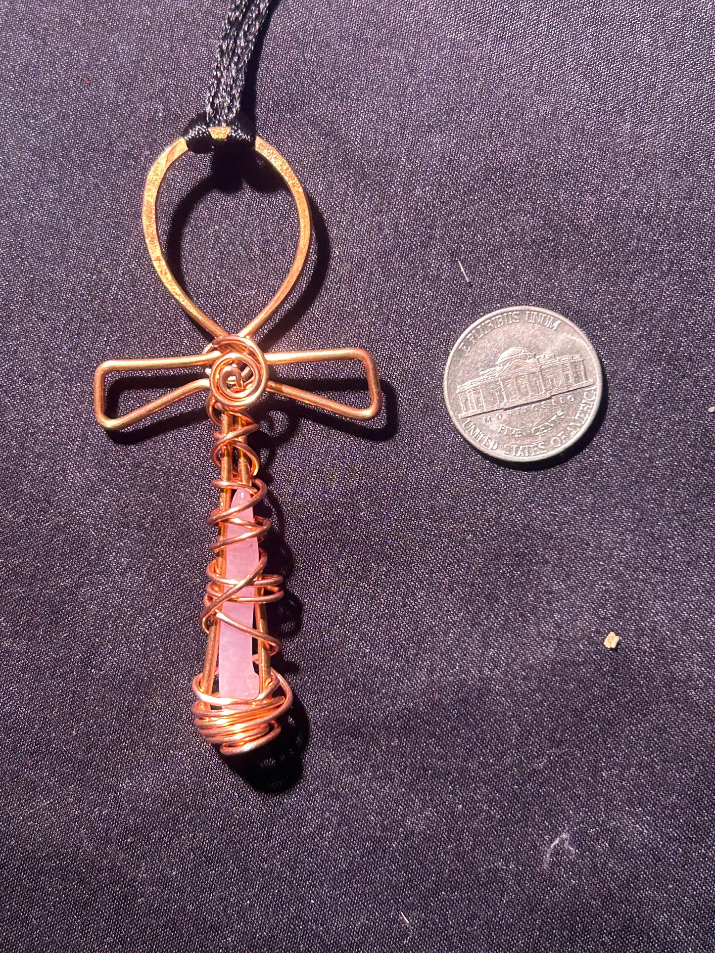 Pink kunzite pendant