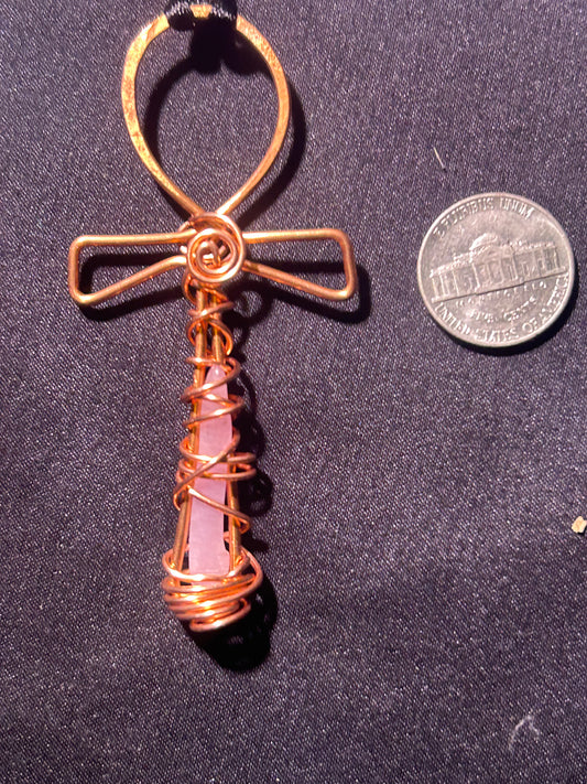 Pink kunzite pendant