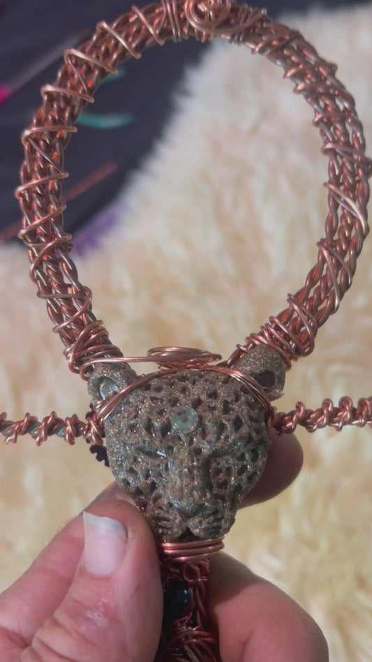 Panther jaguar or leopard it shape shifts. Ankh wand with gems